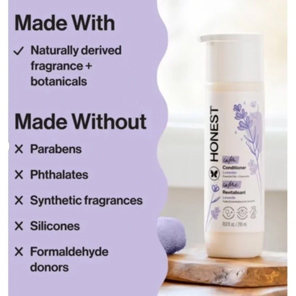 The Honest Company Silicone-Free Conditioner | Gentle for Baby | Naturally Deriv